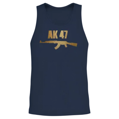 Ak 47 Unisex Tank Top - Navy
