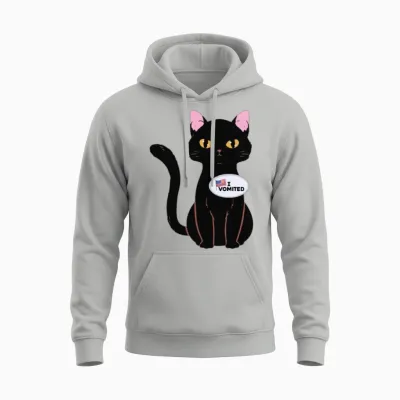 I Vomited Funny Cat American Election Voting Unisex Hoodie - Ash