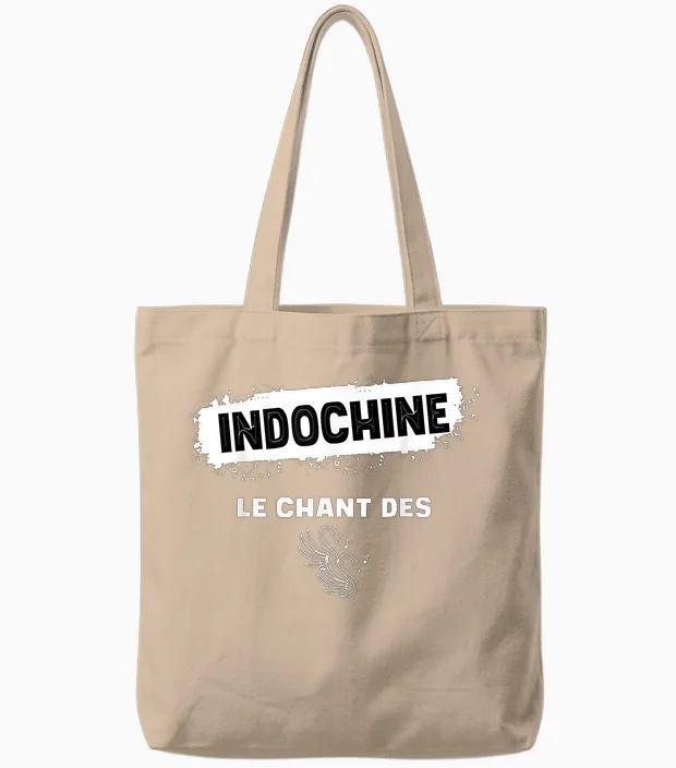 Indochine Swans Men Women and Children T-Shirt, Black, S Tote Bags in Natural