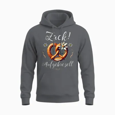 Women's Dirndl Shirt Suitable for Oktoberfest Unisex Hoodie - Charcoal