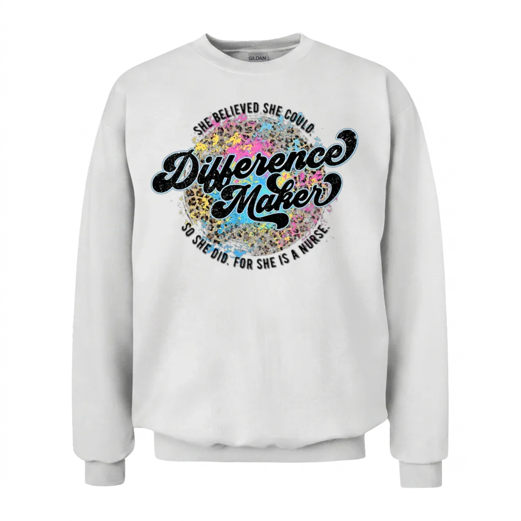 Retro Leopard Nurse β Nurses Unisex Sweatshirt - White