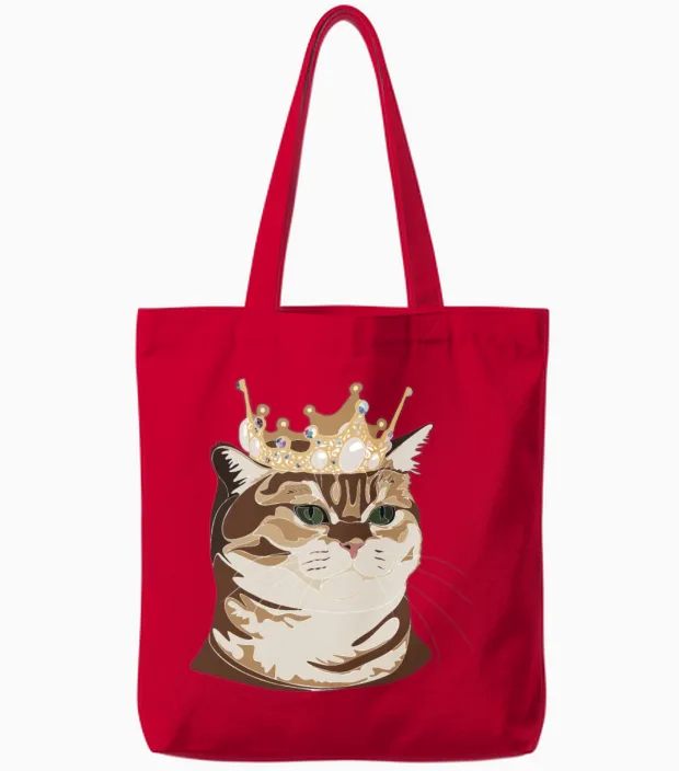 Funny Pictures Tote Bags in Red