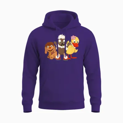 Pittiplatsch, Schnatterinchen Und Moppi - Drei Freunde Unisex Hoodie - Purple