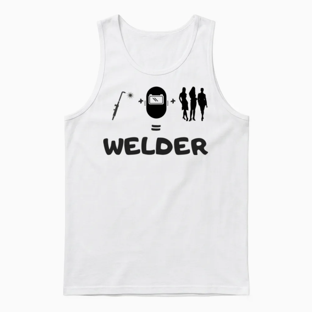 Welder Funny Welder Welders Unisex Tank Top in White