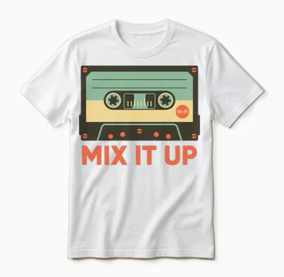Retro Cassette Tape Unisex T-Shirt - White