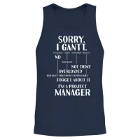Project Manager Sorry I Gantt Unisex Tank Top - Navy – 2