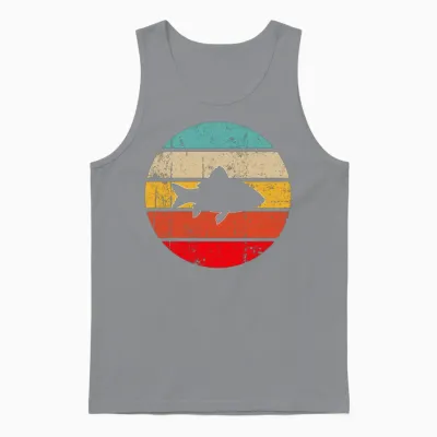 Fish Retro Unisex Tank Top - Sport Grey