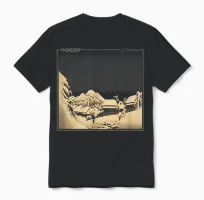 Weezer Unisex Classic Fit Black T-Shirt - Pinkerton Album Cover Unisex T-Shirt - Black