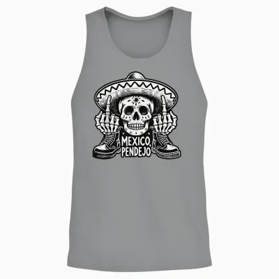 Mexico Pendejo - Böhse Für Leben T-Shirt, Black Unisex Tank Top - Sport Grey