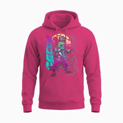 Godzilla Neon Mechagodzilla Unisex Hoodie - Heliconia