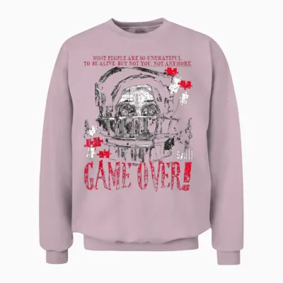Saw Game Over Head Trap Horror Movie Unisex Sweatshirt - Light Pink