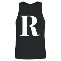 The Letter R Unisex Tank Top - Black – 2