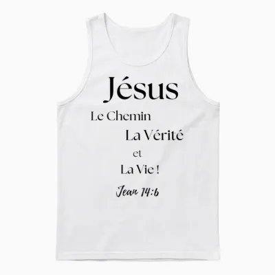 Jesus the Way, Truth and Life Unisex Tank Top - White