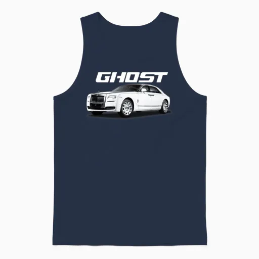 Rr Ghost Halloween Gift Unisex Tank Top in Navy