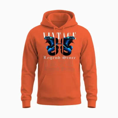 1974 Vintage Cobra 49 Years Limited Edition Unisex Hoodie - Orange