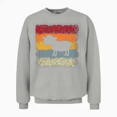 Sheep Retro Unisex Sweatshirt - Ash