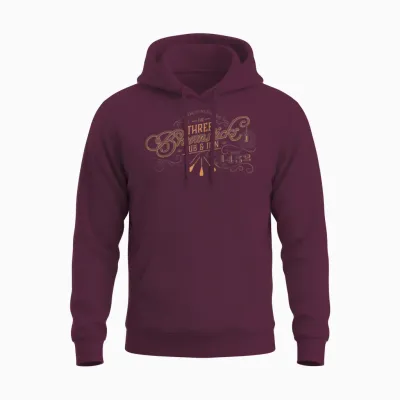 Harry Potter Three Broomsticks T-Shirt, Small, Black Unisex Hoodie - Maroon
