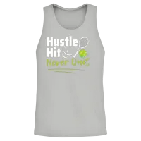 Hustle, Hit, Never Quit — Inspirational Unisex Tank Top - Ash – 2