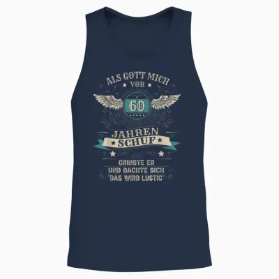 60. Geburtstag Mann Frau 60 Jahre 1966 Deko Lustig Geschenk Unisex Tank Top - Navy