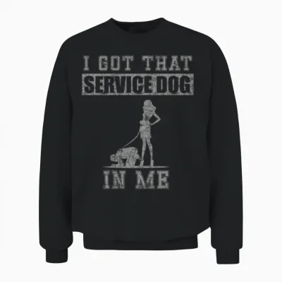 I Got That Service Dog in Me Unisex Sweatshirt - Black