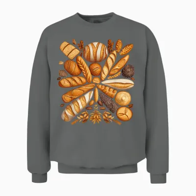 Artistic Arrangement of Bread Design Bakery Unisex Sweatshirt - Graphite Heather