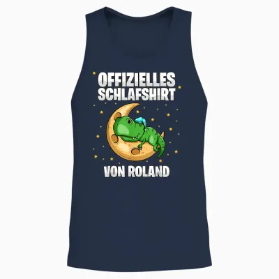 Offizielles Schlafshirt Von Roland - Personalisiert Unisex Tank Top - Navy