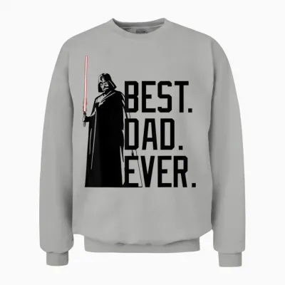 Star Wars Darth Vader Best Dad T-Shirt, White, S Unisex Sweatshirt - Ash