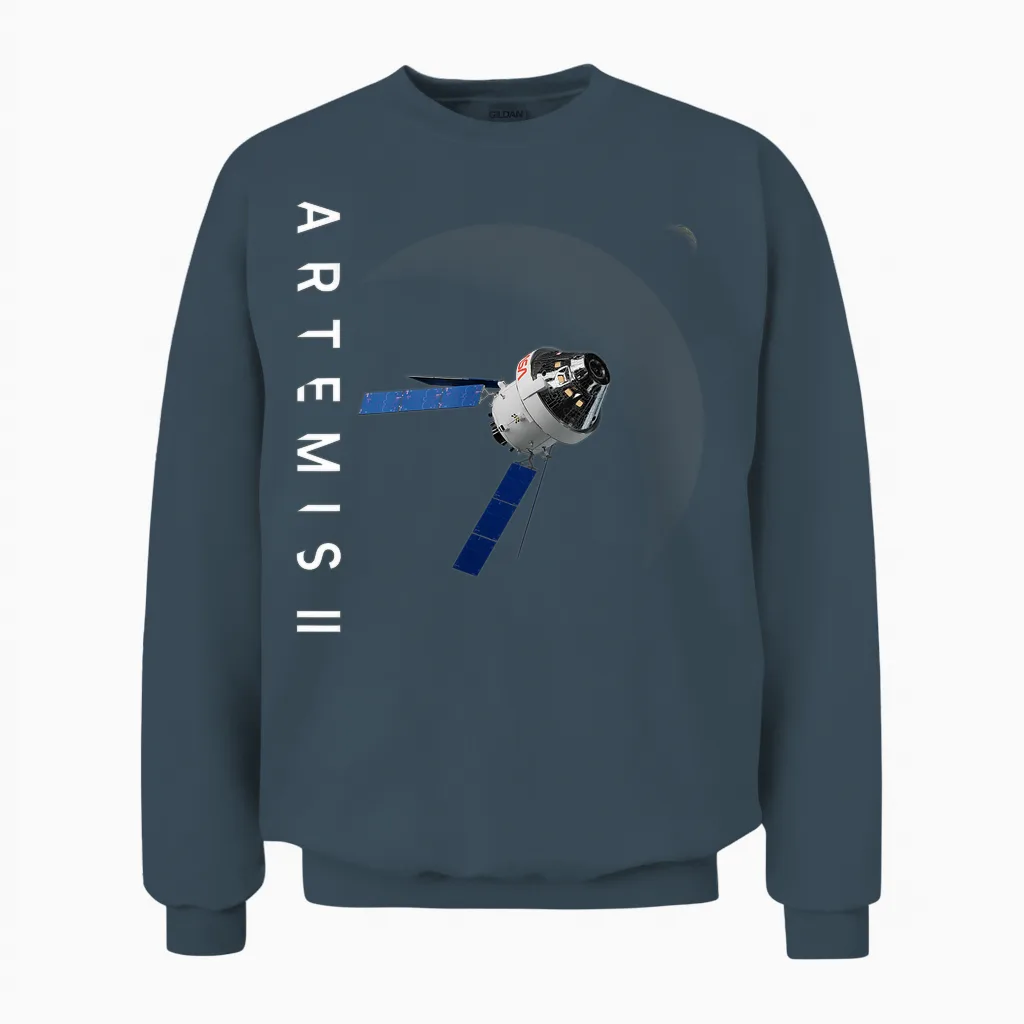 Nasa Artemis Ii Orion Mond Mission Unisex Sweatshirt in Dark Heather