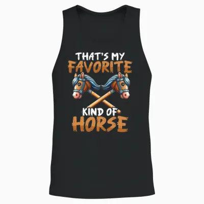 Funny Hobby Horsing Cute Hobby Horse for Girls Unisex Tank Top - Black