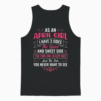 As an April Girl - Girl Unisex Tank Top - Black