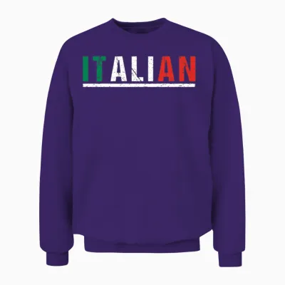 Italian Flag Colors Gift Idea for Italians Unisex Sweatshirt - Purple