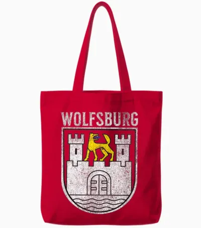 Wolfsburg Allemagne Tote Bags - Red