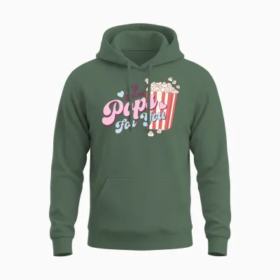 Retro Valentine Nostalgia Unisex Hoodie - Military Green