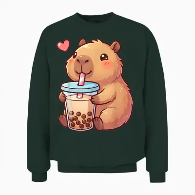 Pyjama Mignon Capybara Pour Filles Niña Kids Adolescents Kawaii Anime Unisex Sweatshirt - Forest
