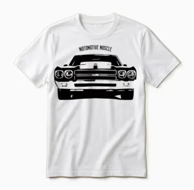 Vintage Classic Muscle Car Unisex T-Shirt - White