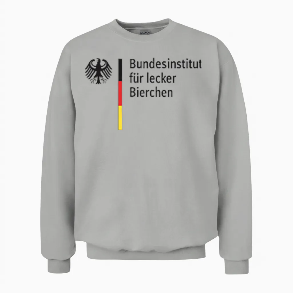 Bundesinstitut Für Lecker Bierchen – Bier Spaß Unisex Sweatshirt in Ash