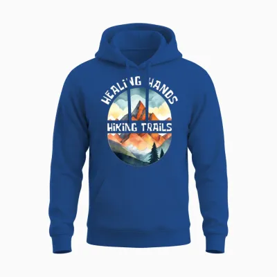 Healing Hands, Hiking Trails Unisex Hoodie - Royal