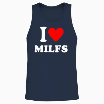 Ich Liebe Milfs Unisex Tank Top - Navy