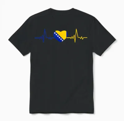 Bosnien Love Bosnien Flagge Bosnien Flagge Für Bosnier Mit Herz Unisex T-Shirt - Black