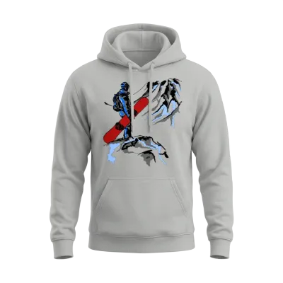 Snowboarding Unisex Hoodie - Ash