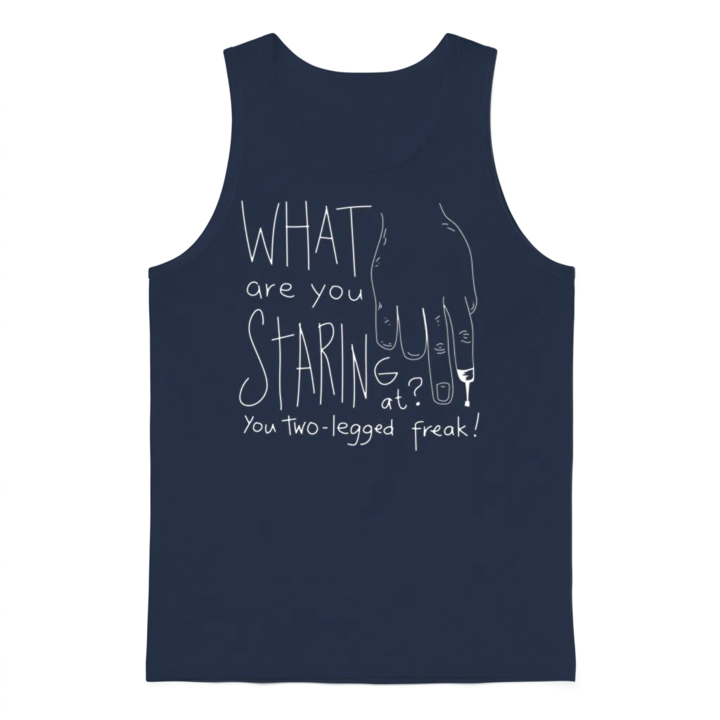 Funny Amputee Unisex Tank Top - Navy