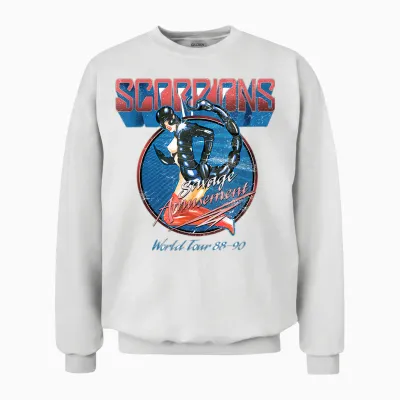 Offizielle Scorpions Savage Amusement World Tour Unisex Sweatshirt - White