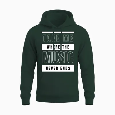 Take Me Where the Music Never Ends Unisex Hoodie - Forest
