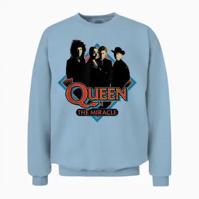 Official Queen the Miracle Diamond Unisex Sweatshirt - Light Blue