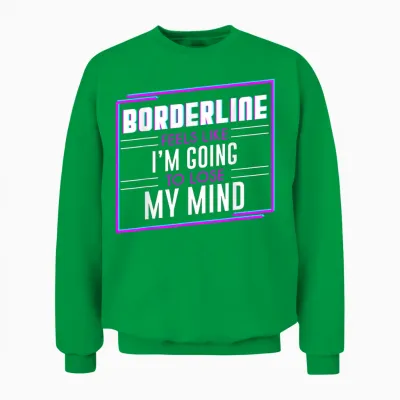 Lyriclyfe - Long-Sleeve T-Shirt - Borderline Unisex Sweatshirt - Irish Green
