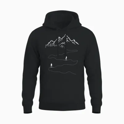 Hiking Unisex Hoodie - Black
