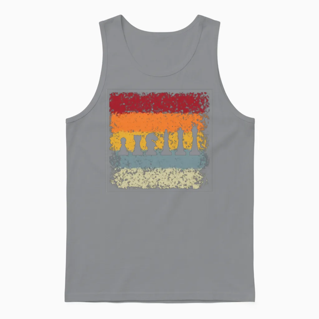 Chess Retro Unisex Tank Top in Sport Grey