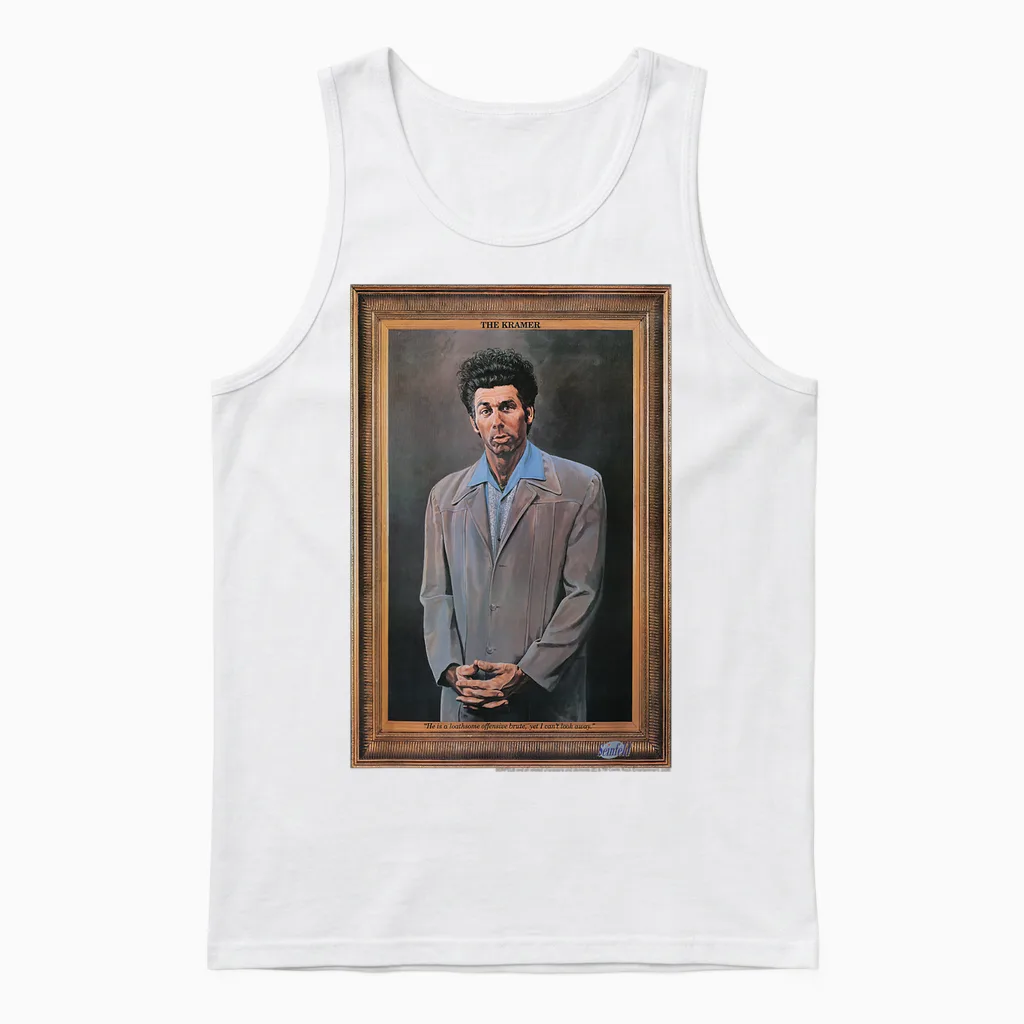 Seinfeld the Kramer Portrait Unisex Tank Top in White