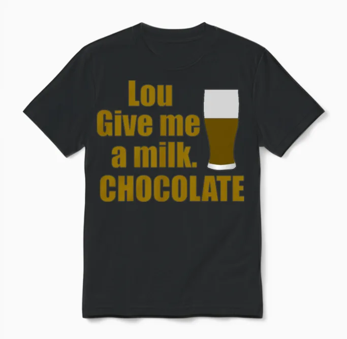 Lou Give Me a Milk. Chocolate - Back to the Future Unisex T-Shirt in Black