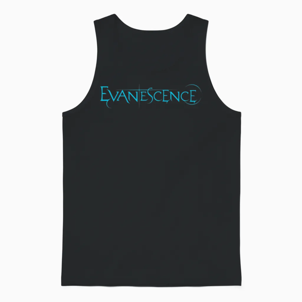 Evanescence Blue Logo Unisex Tank Top in Black